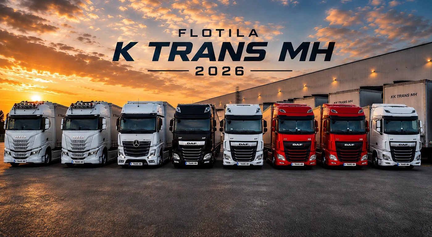 Kamion K TRANS MH při silniční přepravě